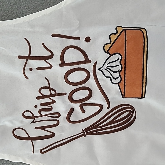 HOBBY LOBBY Embroidered Whip It Good Apron - Picture 2 of 5